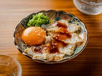 河豚料理 梅井_套餐前菜「河豚Tataki拌生蛋」