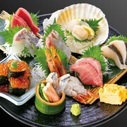 海鮮問屋 地魚屋 濱松町店_從日本全國送來當季鮮魚的「絢爛」生魚片五拼（1人份）