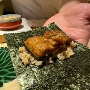 熟成鮨 光史郎_使用夢幻天然青鰻的「鰻魚手捲壽司」