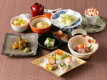 近江懷石  清元_開胃菜、生魚片、燒烤、燉菜、甜點等共9道菜的「懷石料理 雅」