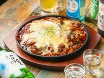 韓國chicken DAOL_融化的起司美味火鍋「起司辣炒章魚五花肉」