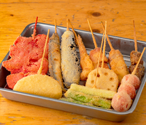 惠美須商店 南2西5_能享用種類豐富的食材，以現炸酥脆麵衣為傲的「元祖惠美須串炸」