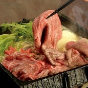 京之町  梅田店_特選黑毛和牛、甜酒和味噌的壽喜鍋　和牛紅肉