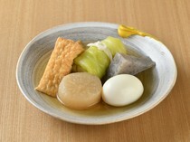 Robata & Oden Kyosuke 新橋店_與關西風味高湯一起享用的鬆軟口感的「關東煮拼盤」